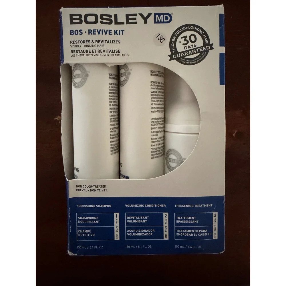 BosleyMD Bos Revive 3-Step Kit Non Color-Treated Thinning Hair 136 Shampoo Cond